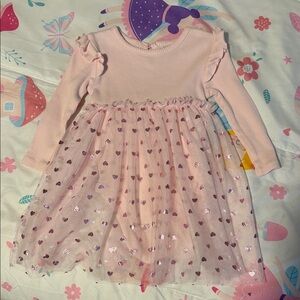 Girls' Pink Heart Tulle Dress - Brand